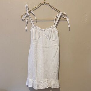 Hollister White Ruffle Trim Chemise